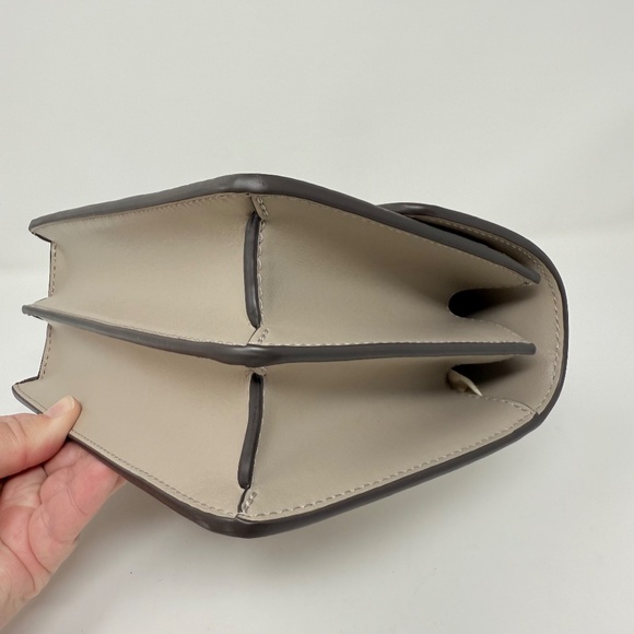 New Tory Burch T Monogram Flap Leather Shoulder Crossbody Bag In Fresh Clay - Picture 12 of 16